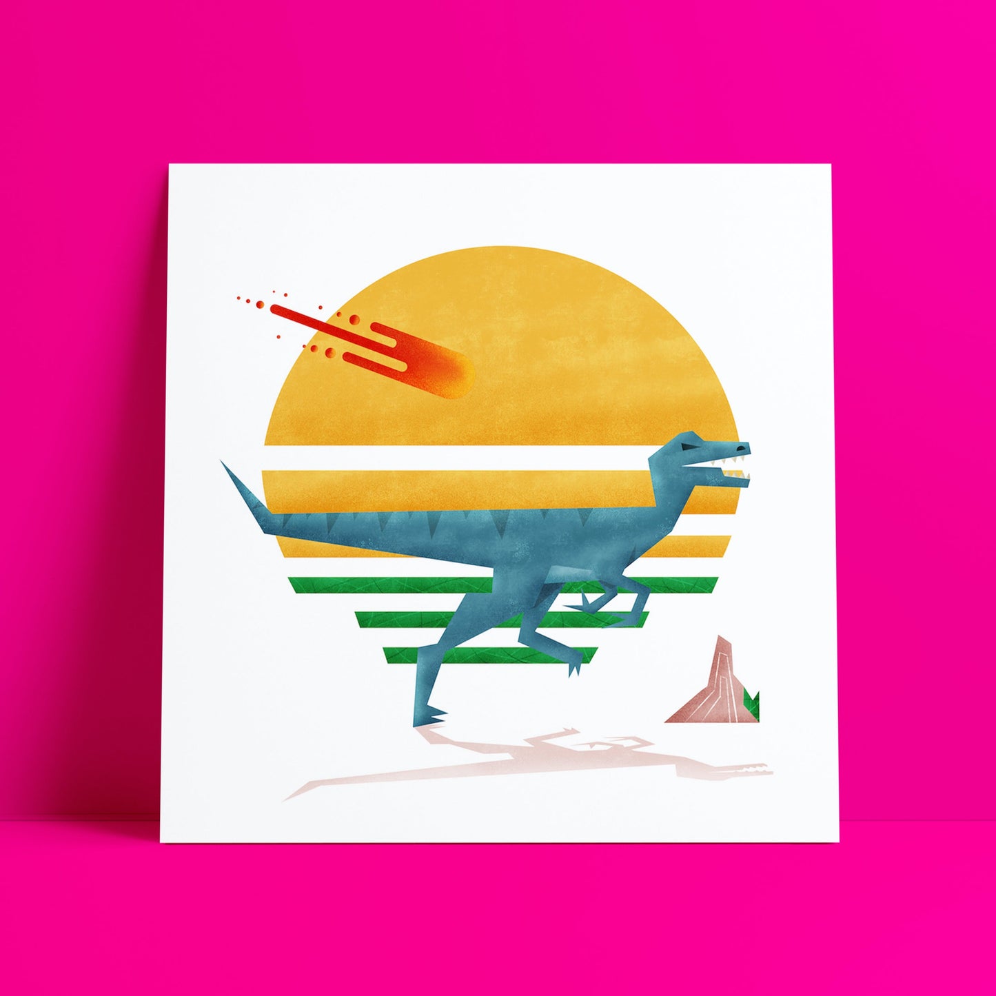 Set of 4 Dinosaur Art Prints-Geeky Little Monkey