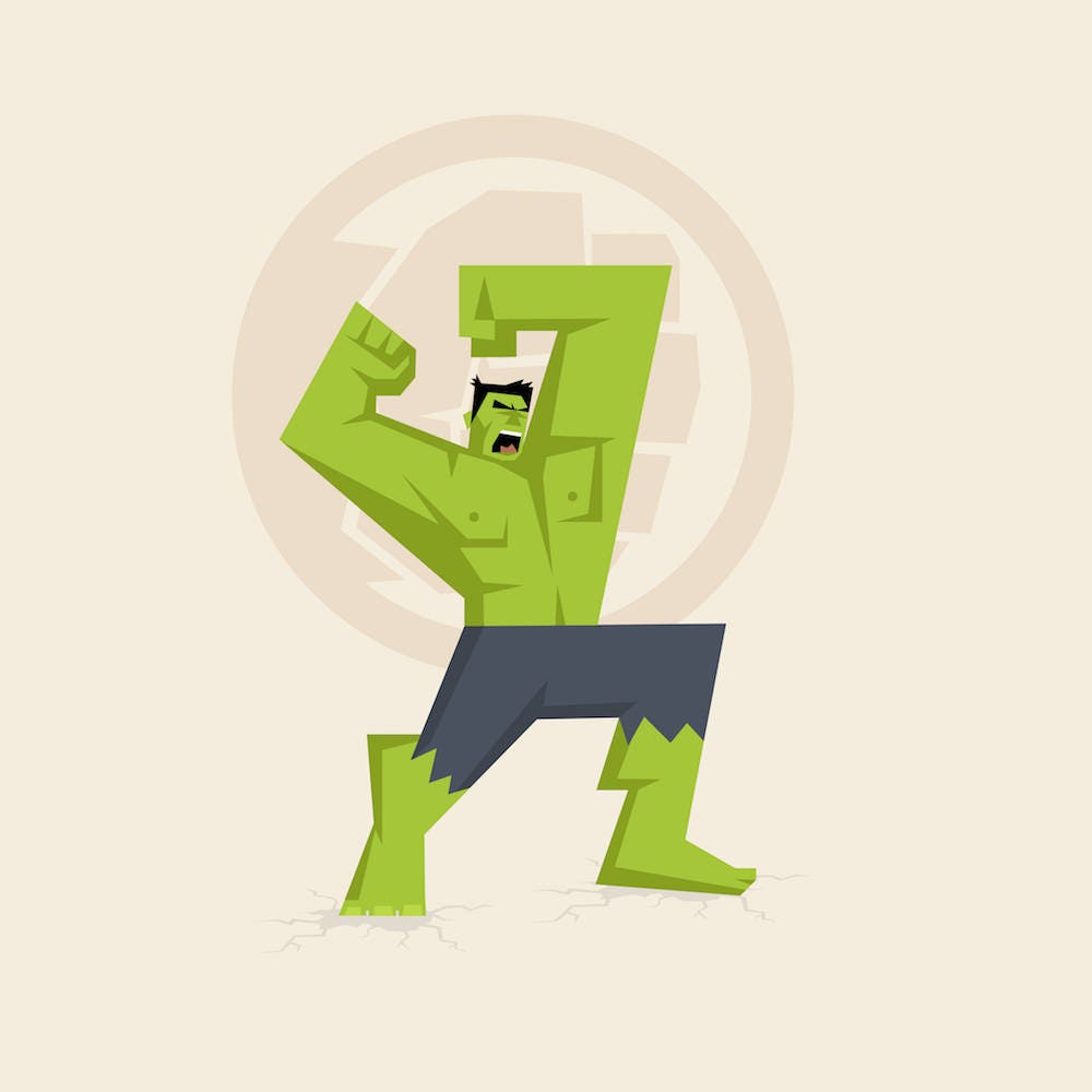 Green Goliath Superhero Art Print-Geeky Little Monkey