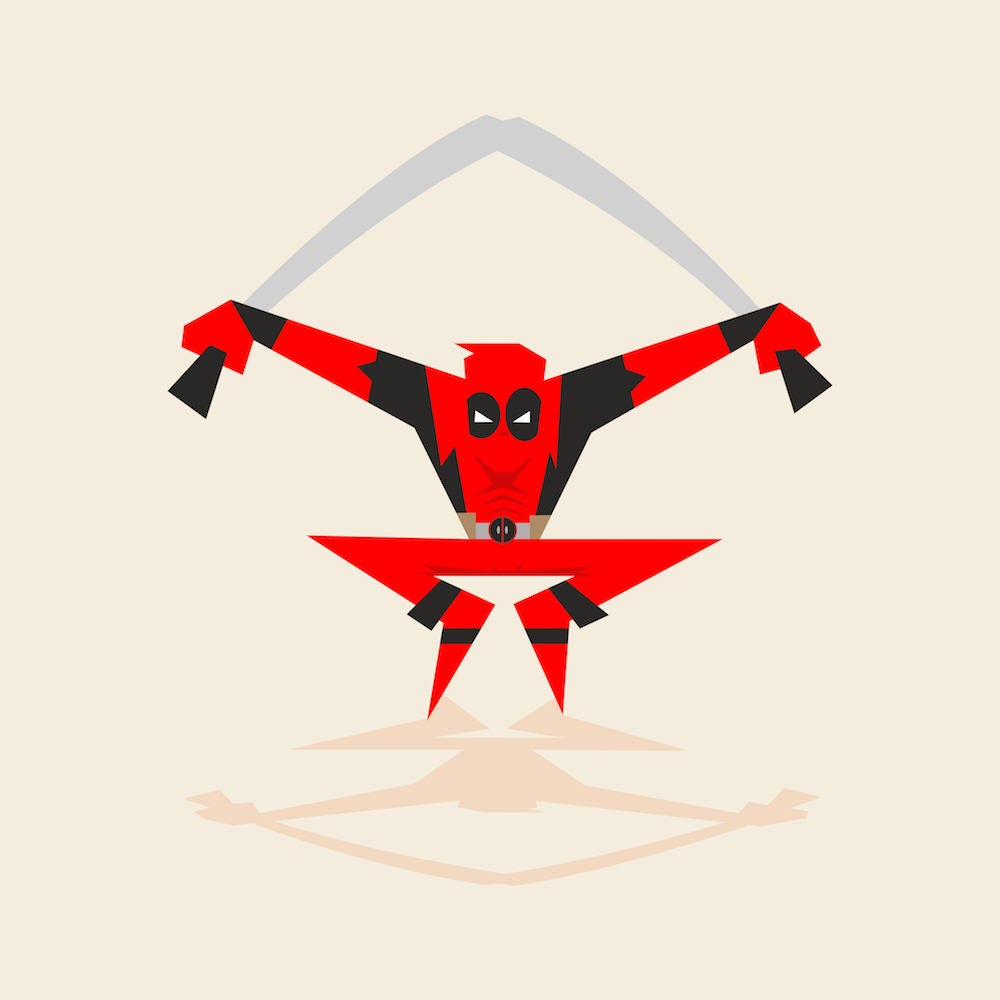 The Merc Superhero Art Print-Geeky Little Monkey
