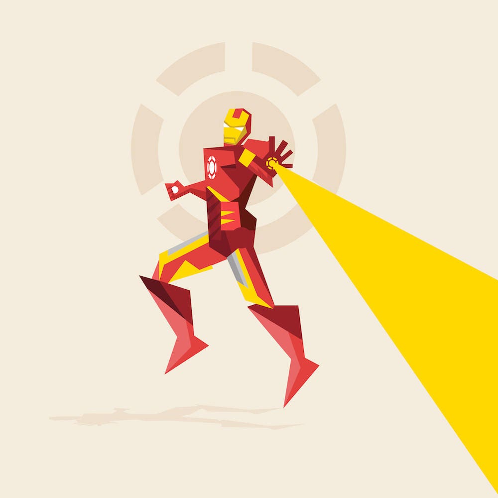The Armored Avenger Superhero Art Print-Geeky Little Monkey