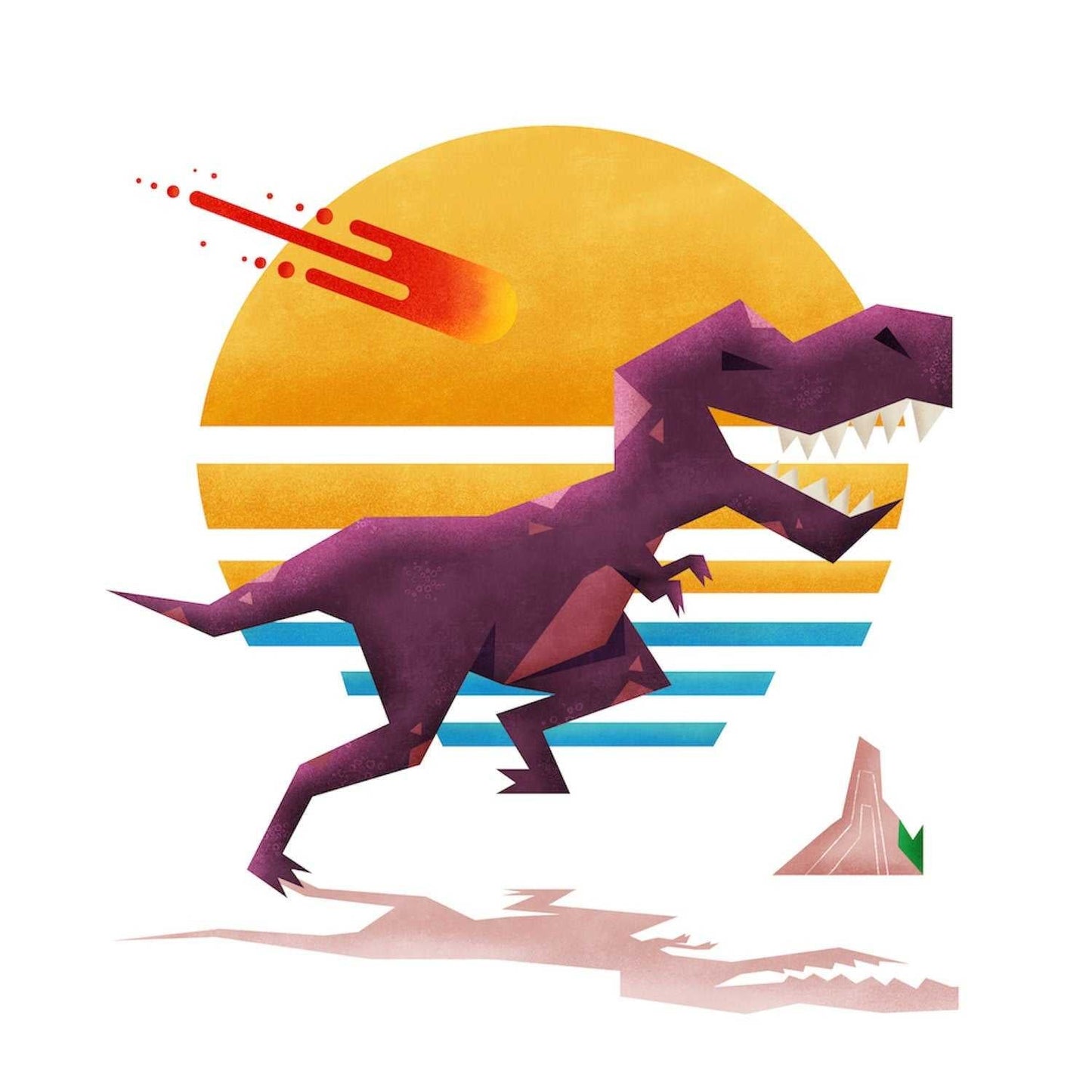 T Rex Dinosaur Art Print-Geeky Little Monkey
