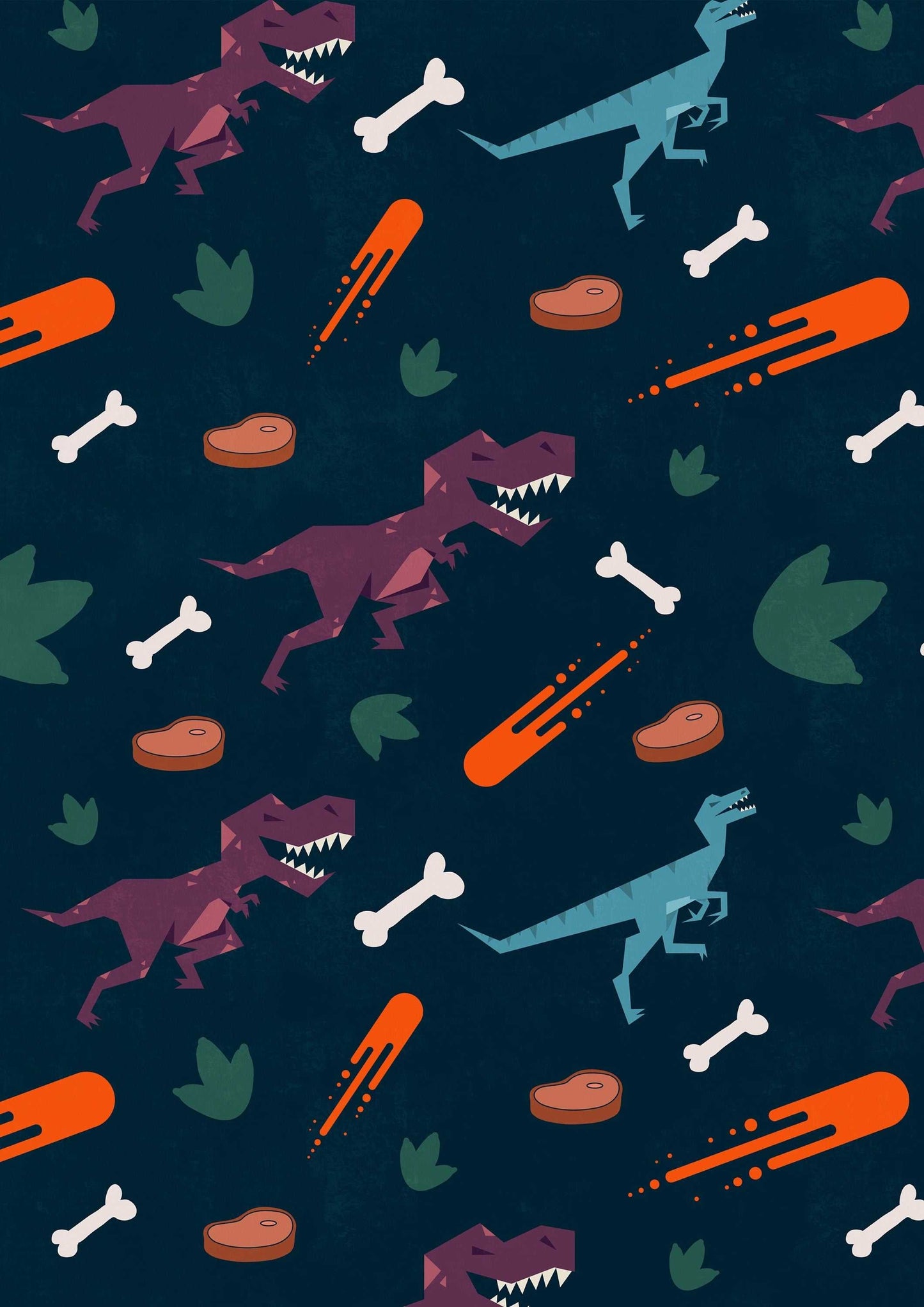 Carnivore Dinosaur Art Print-Geeky Little Monkey
