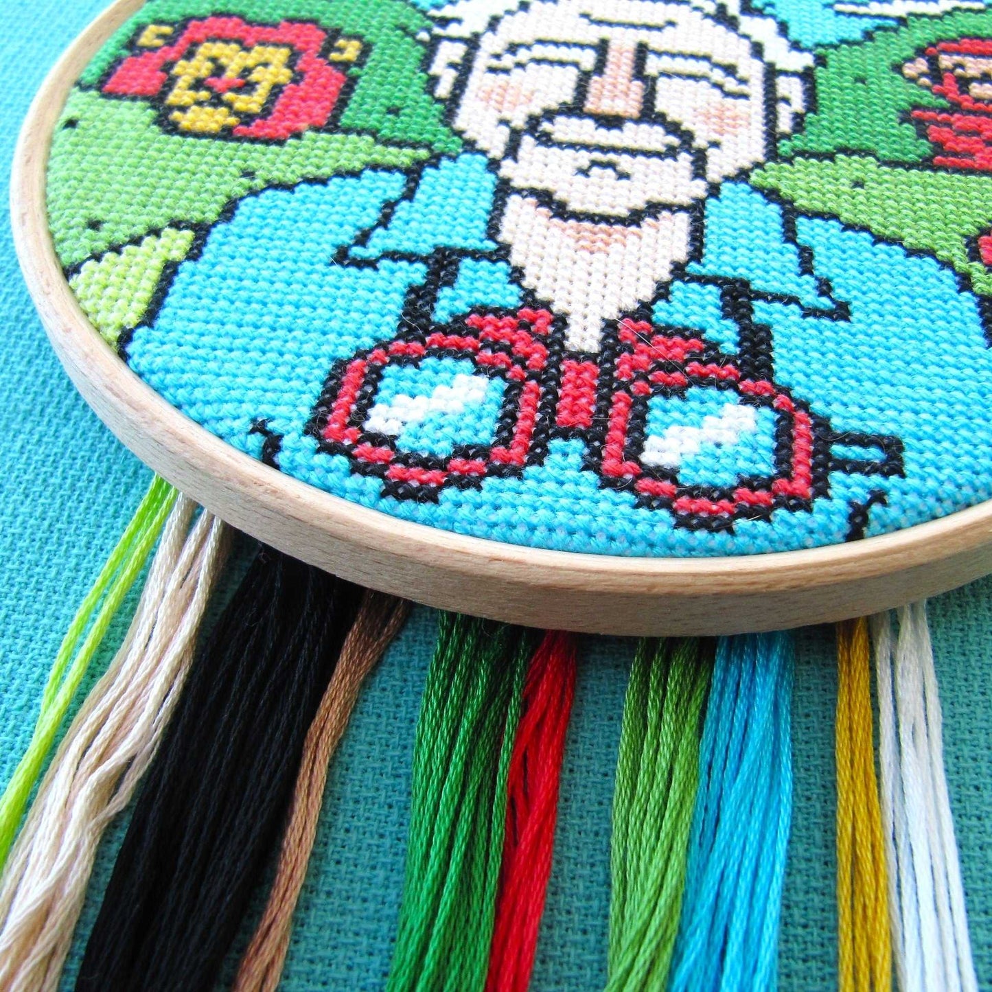 David Attenborough Cross Stitch Pattern Only.-Geeky Little Monkey