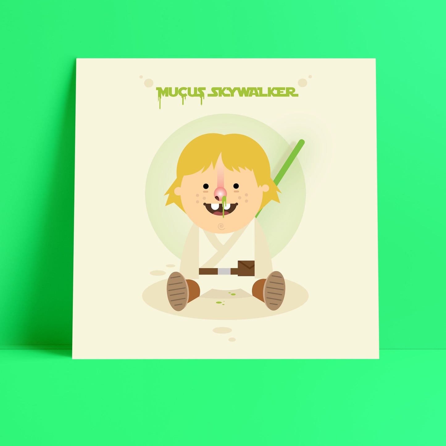 Mucus Skywalker Art Print-Geeky Little Monkey