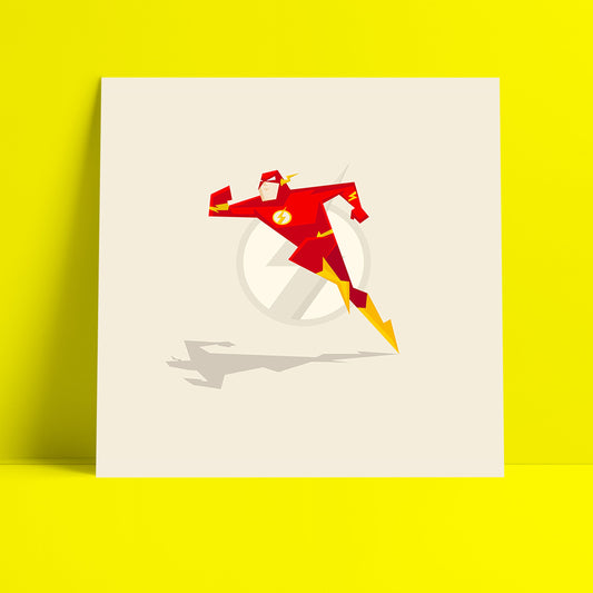 The Scarlet Speedster Superhero Art Print-Geeky Little Monkey