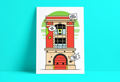 Hook and Ladder Art Print-Geeky Little Monkey