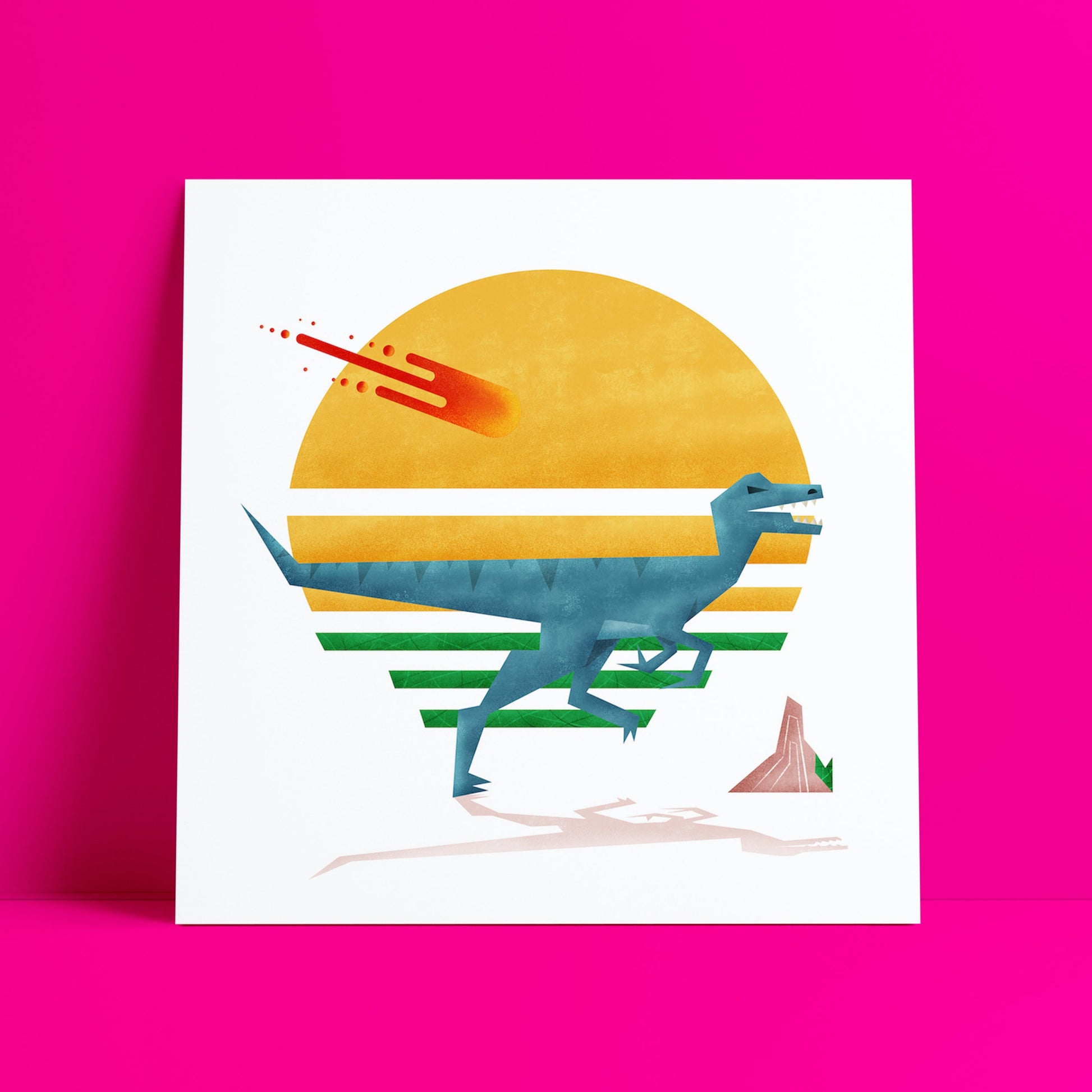 Set of 4 Dinosaur Art Prints-Geeky Little Monkey