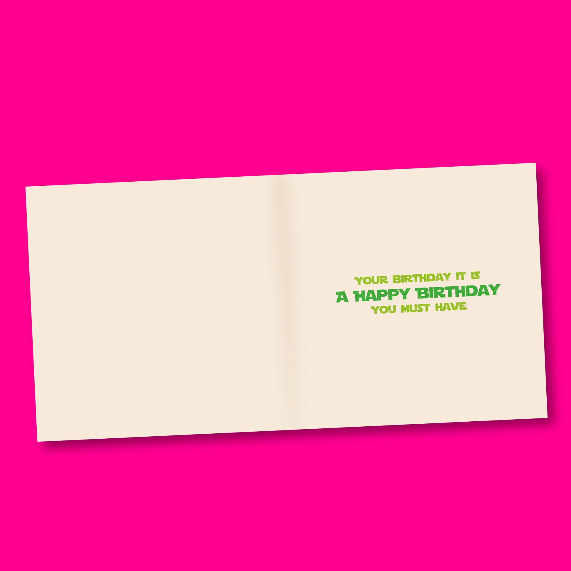 Who da man? Yoda Man!! Birthday Card-Geeky Little Monkey