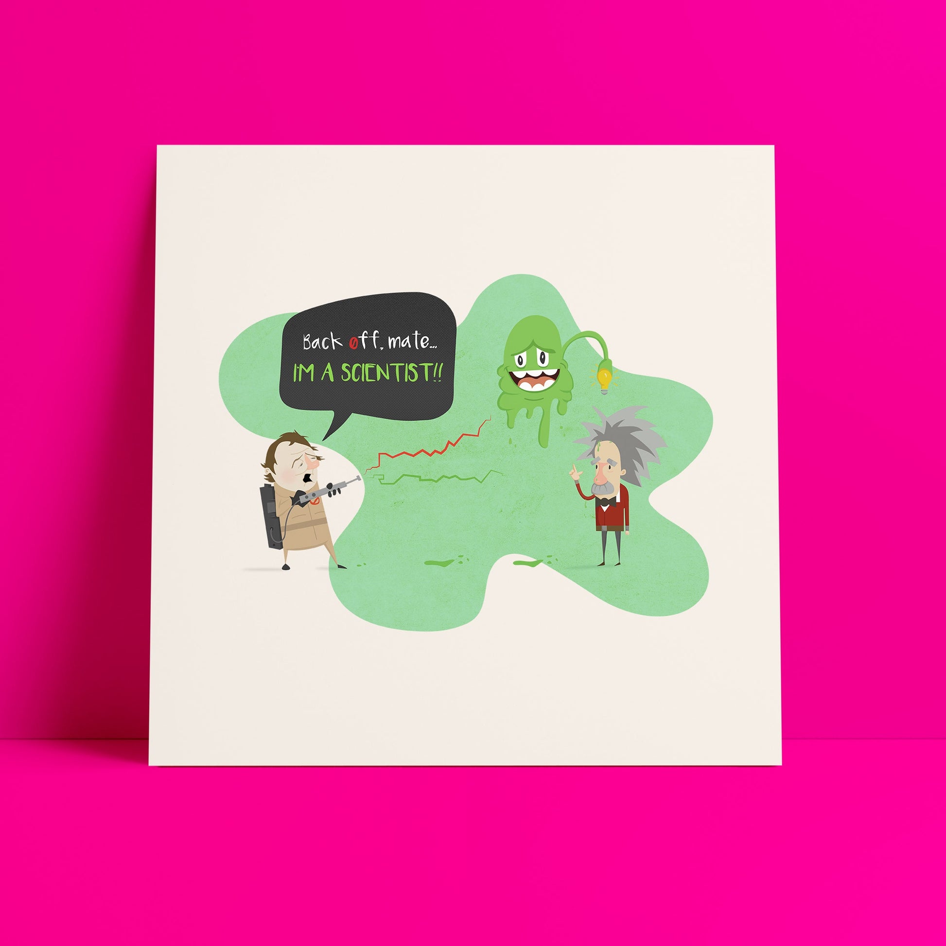 Back off mate I'm a scientist Art Print-Geeky Little Monkey