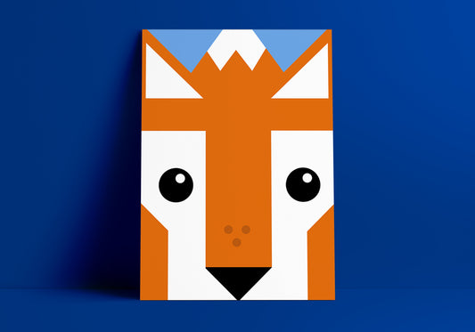 Fox Children's Art Print-Geeky Little Monkey