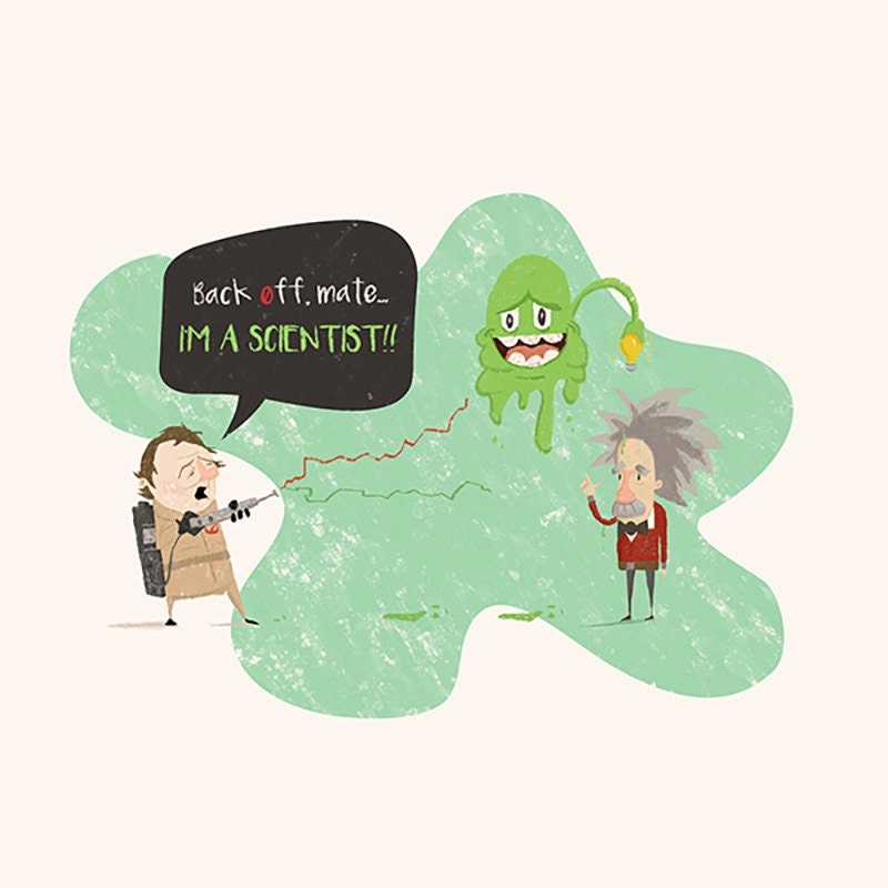 Back off mate I'm a scientist Art Print-Geeky Little Monkey