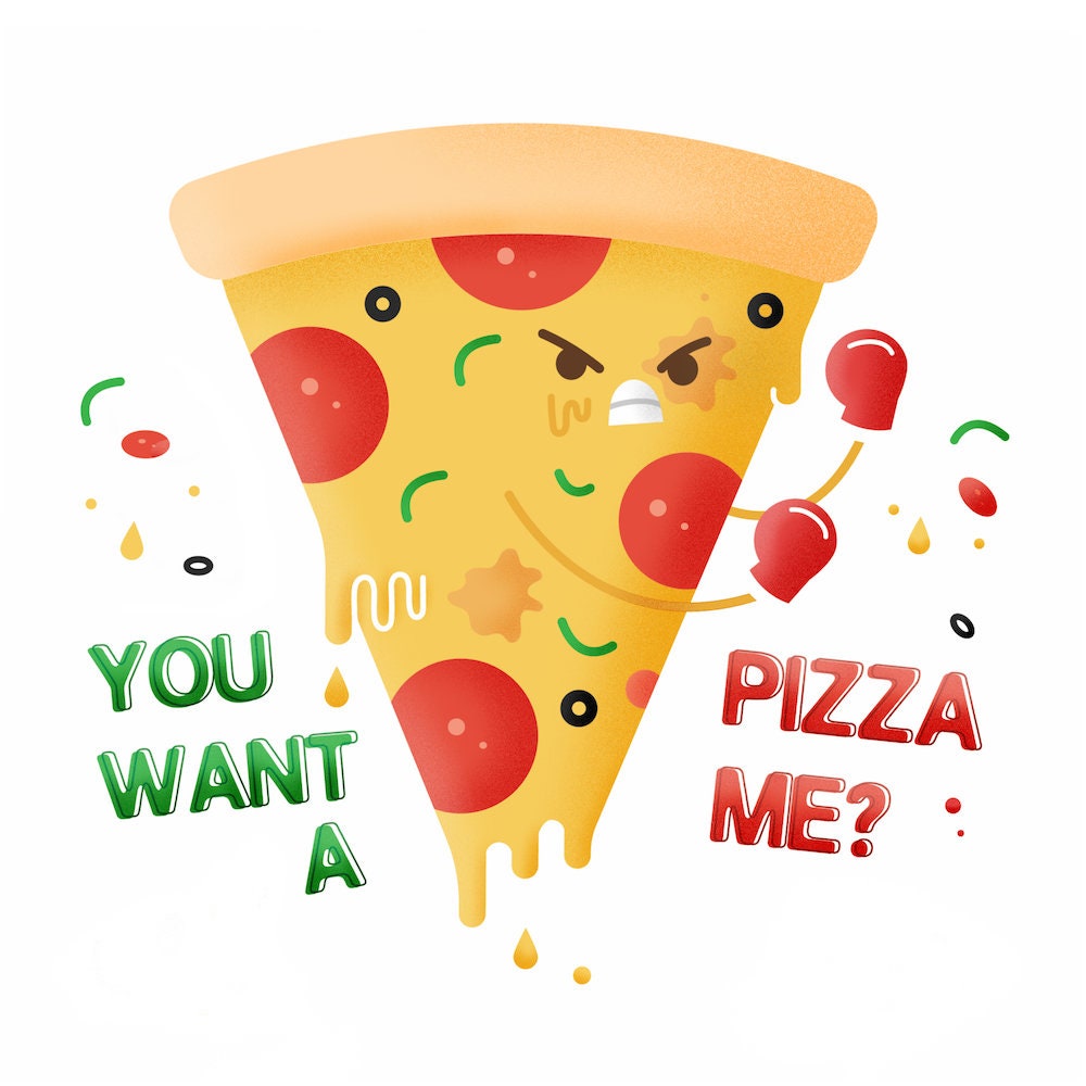 You Want a Pizza me? Pizza Art Print-Geeky Little Monkey