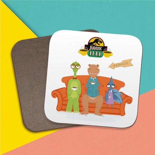 Jurassic Perk Wooden Coaster-Geeky Little Monkey