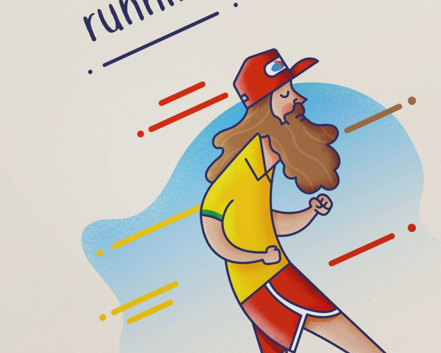 I just felt like running Forest Gump Art Print-Geeky Little Monkey