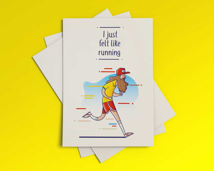 I just felt like running Forest Gump Art Print-Geeky Little Monkey