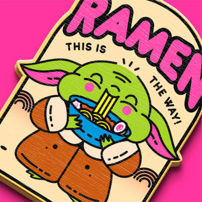 GROGU Wooden Pin Ramen this is the way!-Geeky Little Monkey